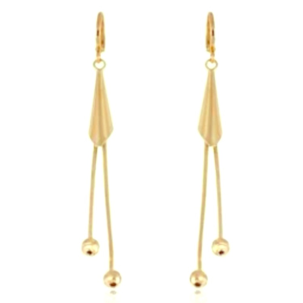 Gold Drop Earring 18K Gold Filled 3 inches long